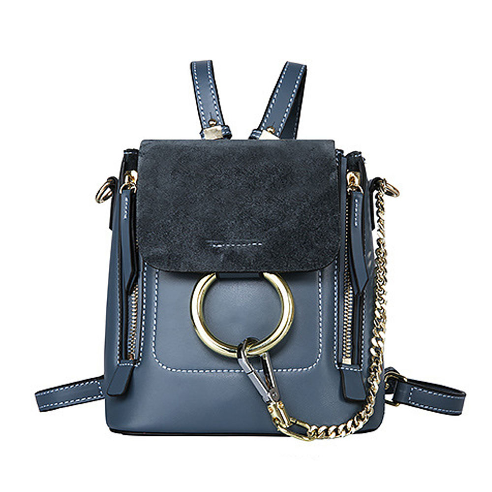 西尚 XS-WT6005 頭層牛皮配磨砂皮雙肩背包 西尚 XS-WT6005 頭層牛皮配磨砂皮雙肩背包